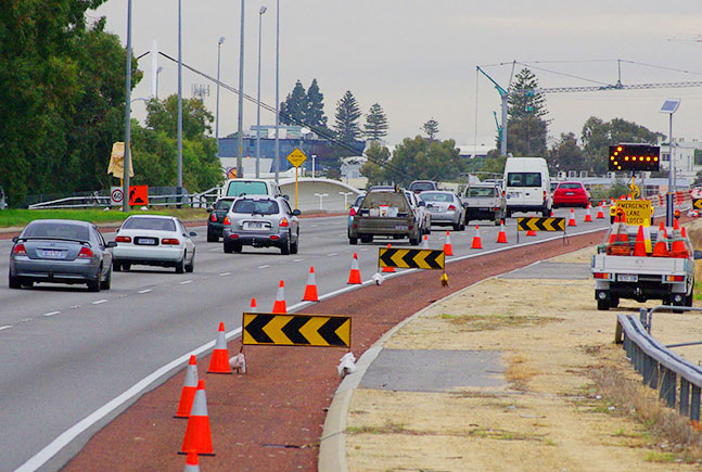 Mitchell Freeway Perth traffic management by Highways Traffic