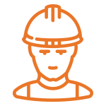 Hardhat person icon for Traffic Control Personnel Perth solutions by Highways Traffic